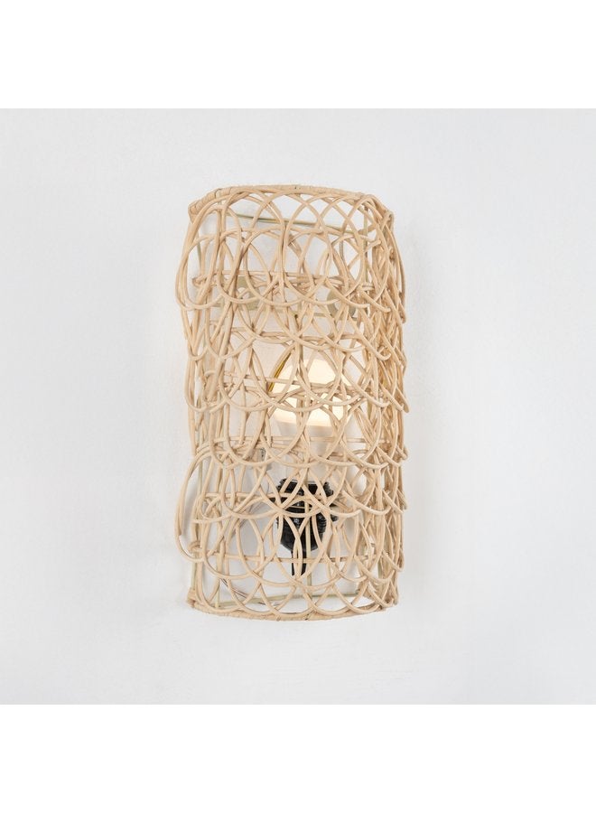 تبس هوم لمب باللون بيج مصنوعة من بامبو لإضاءة المنزل والديكور - Image 2